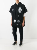 patched oversized hoodie
