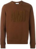 textured logo sweatshirt