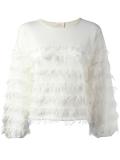 fringed long sleeved top