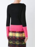 ribbed colour block jumper