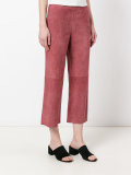 panelled cropped trousers