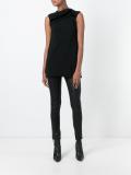 sleeveless knit blouse