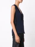 ribbed embroidered detail top