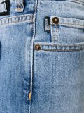 patchwork frayed jeans