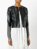 cropped open jacket
