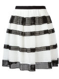 stripe panel skirt 