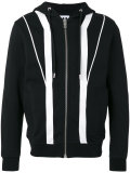contrast zip up hoodie 