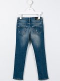 fringed pocket slim jeans