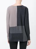 colour block v neck jumper