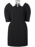 crystal bow applique dress