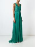 bust lace detailing long dress