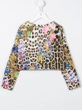 leopard and floral print sweatshirt
