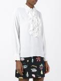 ruffled front bib shirt 