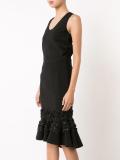 floral embroidery ruffled skirt