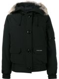 zipped hooded coat