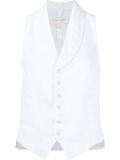 high shawl collar vest