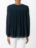 pleated sleeves blouse