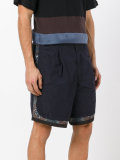 printed trim shorts 