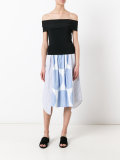 stripe panel skirt 