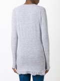 oversize ruffled hem T-shirt