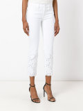 embroidered cropped trousers 
