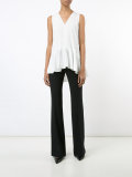 v-neck flared top