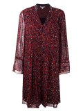 geometric print sheer dress