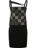 studded strap detail dress