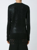 round neck knit blouse
