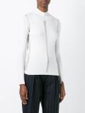 contrast striped ribbed jumper