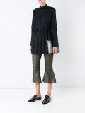metallic cropped trousers