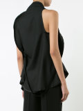 asymmetric draped blouse