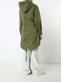drawstring waist parka