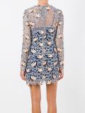 flower motif fitted dress