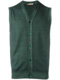 V-neck sleeveless cardigan