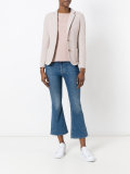 long-sleeved top with curved hem