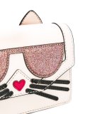 kitty embossed crossbody bag