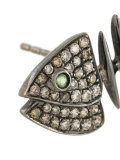 diamond fish bone ear cuff