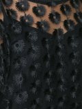 flower embellished sheer dress