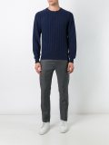 cable knit long sleeve sweater