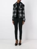plaid double-breasted jacket