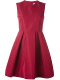 draped flared dress