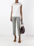 geometric print cropped trousers