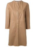 cropped sleeve coat