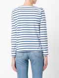 lips print striped sweatshirt 