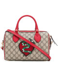snake and heart patch tote