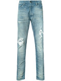 distressed denim jeans
