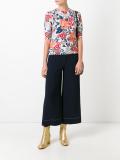 floral pattern knitted top