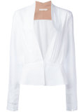 plunge front blouse 