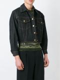 lace-up back denim jacket